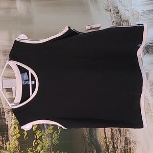New with tags!  Fuda Womens XL stretchy tank top classic black white